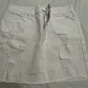 Wax Jean Classic White Skirt